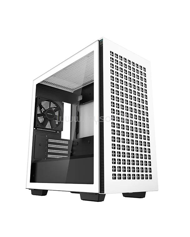 DEEPCOOL R-CH370-WHNAM1-G-1 CH370 WH Fehér (Táp nélküli) ablakos mATX ház