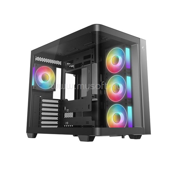 DEEPCOOL CG530U 4F fekete (táp nélküli) ablakos ATX ház