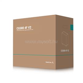 DEEPCOOL Számítógépház - CG580 4F V2 (fekete, ablakos, 4x12cm A-RGB, BTF, ATX, 2xUSB3.0, 1xUSB2.0) DEEPCOOL_R-CG580-BKADA4-G-2 small