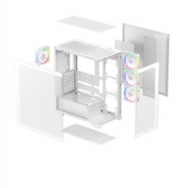 DEEPCOOL Számítógépház - CG580 4F WH V2 (fehér, ablakos, 4x12cm A-RGB, BTF, ATX, 2xUSB3.0, 1xUSB2.0) DEEPCOOL_R-CG580-WHADA4-G-2 small