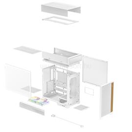 DEEPCOOL Számítógépház - CL660 WH (fehér, 2x120mm A-RGB, ATX, 2xUSB3.0, 1xUSB-C) DEEPCOOL_R-CL660-WHNNA0-G-1 small