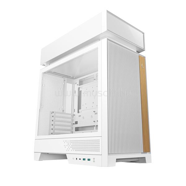 DEEPCOOL Számítógépház - CL660 WH (fehér, 2x120mm A-RGB, ATX, 2xUSB3.0, 1xUSB-C)