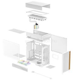 DEEPCOOL Számítógépház - CL6600 WH (fehér, 1x360cm, 2x120mm A-RGB, ATX, 2xUSB3.0, 1xUSB-C) DEEPCOOL_R-CL6600-WHNNA0-G small