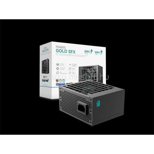 DEEPCOOL Tápegység 650W - Gamerstorm PS650G (80 Plus Gold, SFX, ATX3.1, Aktív PFC, 12cm)