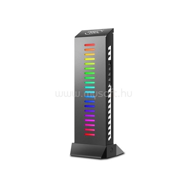 DEEPCOOL Videókártya tartó - GH-01 A-RGB (Fekete, RGB, állítható magasság, max. terhelhetőség: 5 kg)