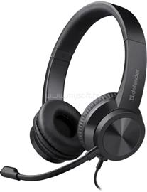 DEFENDER Tune 150 fekete PC-s fejhallgató, 1,8 m-es kábel DEF63151 small