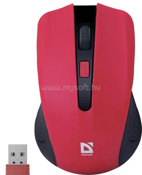 DEFENDER Vezeték nélküli optikai egér Accura MM-935 piros, 4 gomb, 800-1600 dpi
