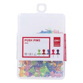 DELI áttetsző vegyes színű 100 db/csomag térképtű DEL00030 small