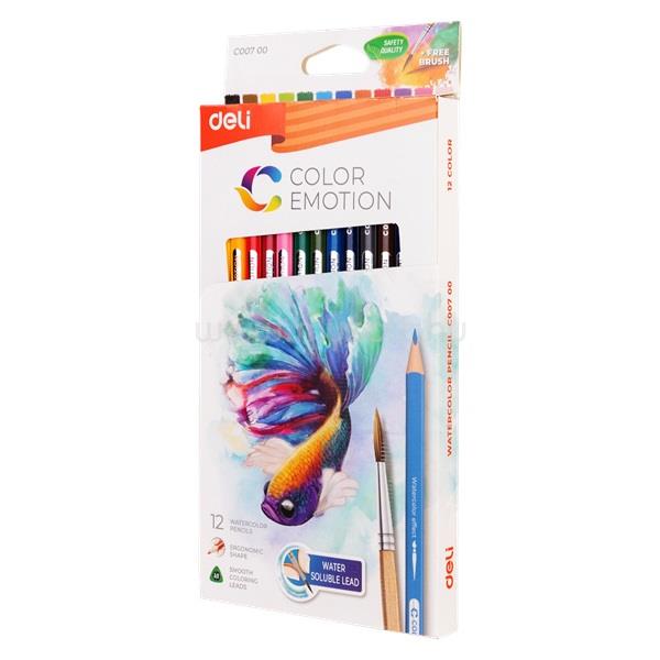 DELI Color Emotion 12db/csomag akvarellceruza készlet
