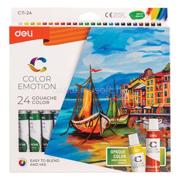 DELI Color Emotion 12ml 24db/csomag akrilfestékkészlet