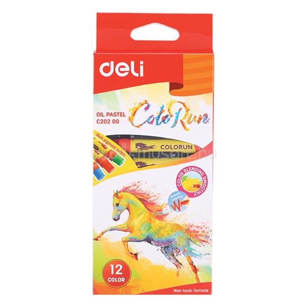 DELI Color Run 12db-os vegyes színű olajpasztell kréta készlet