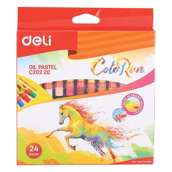 DELI Color Run 24db-os vegyes színű olajpasztell kréta készlet