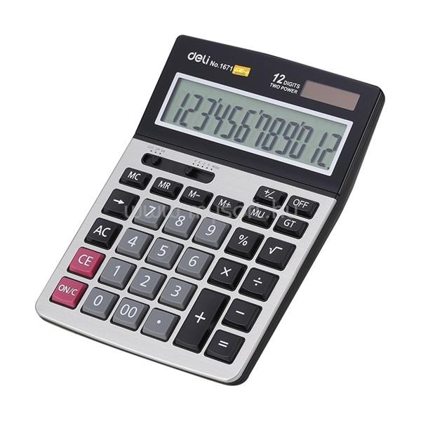 DELI Core 1671 ezüst asztali számológép