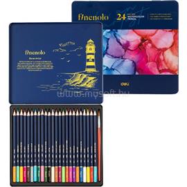 DELI FINENOLO 24 db-os fémdobozos akvarellceruza készlet DEC129-24 small