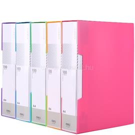 DELI Rio A4 100 zsebes feliratozható kemény borítós színes PP bemutatómappa (1db) DEL05037 small