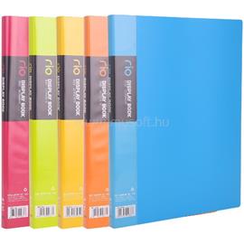 DELI Rio A4 20 zsebes feliratozható kemény borítós vegyes színű PP bemutatómappa DEL05032 small