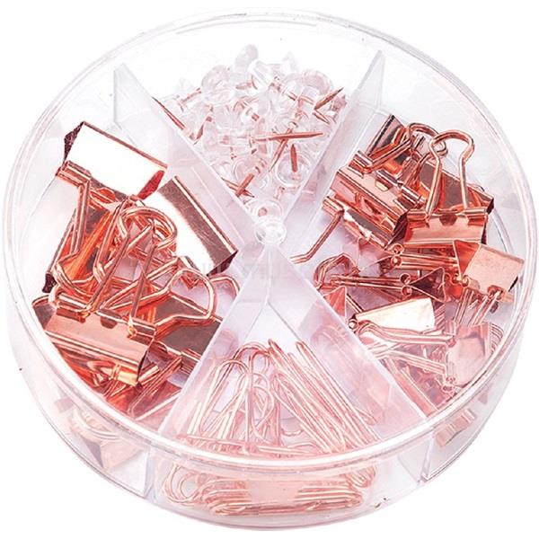 DELI Rose Gold asztali kerek 72db kiegészítő készlet