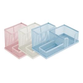 DELI téglalap alakú fémhálós színes írószertartó DEL09154 small