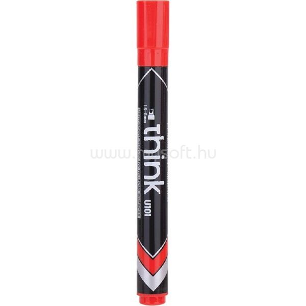 DELI Think 1,5-5,0 mm piros vágott hegyű alkoholos marker