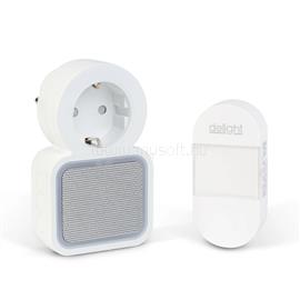 DELIGHT DIGITÁLIS ELEM- ÉS VEZETÉK NÉLKÜLI CSENGŐ - KINETIC - 220-240V AC ALJZAT - FEHÉR - KÉK LED DELIGHT_55338 small