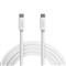 DELIGHT kábel - Type-C - Type-C  töltőkábel - adatkábel  5 A - 240 W, 1m, fehér DELIGHT_55555WH-1 small