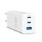 DELIGHT USB-A 20W + Type-C (USB-C)  PD45W adapter 65W (55042), DC 5-20V, gyorstöltéssel, fehér DELIGHT_55042 small