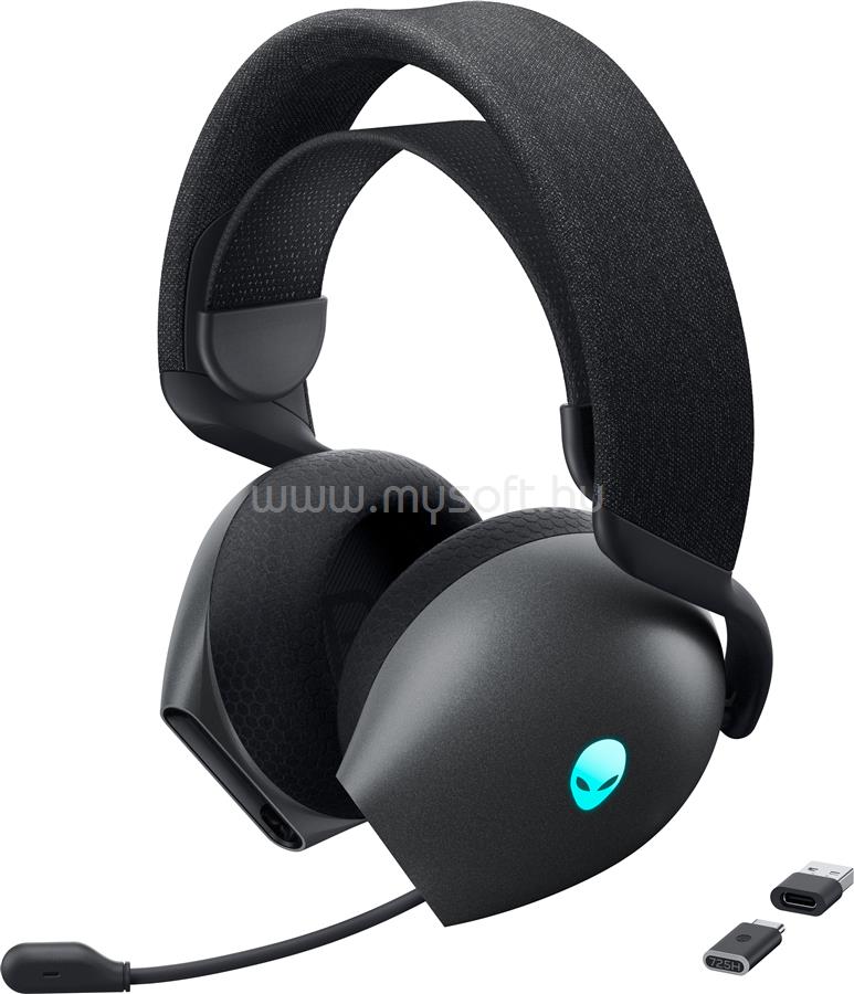 DELL Alienware Tri Mode Wireless Gaming Headset - AW725H vezeték nélküli gamer headset (Dark Side of the Moon)