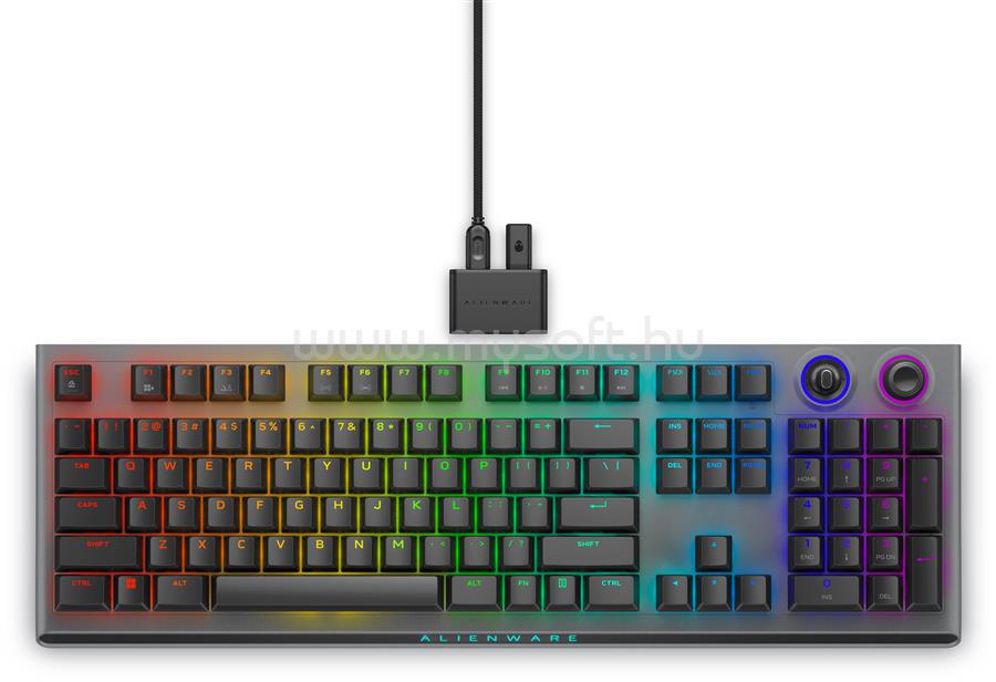 DELL Alienware Tri-Mode Wireless Gaming Keyboard - AW920K vezeték nélküli billentyűzet (angol)