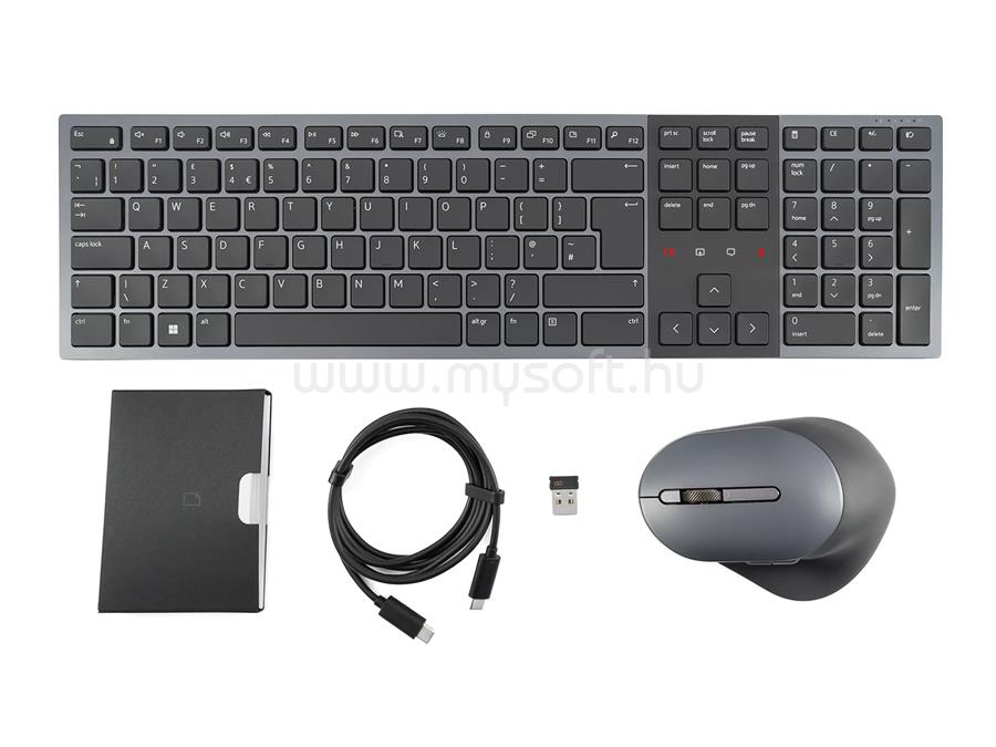 DELL Premier Collaboration Keyboard and Mouse - KM900 vezeték nélküli billentyűzet + egér (angol)