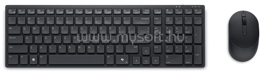 DELL Pro Compact Silent Keyboard and Mouse - KM555 - vezeték nélküli billentyűzet + egér (angol)