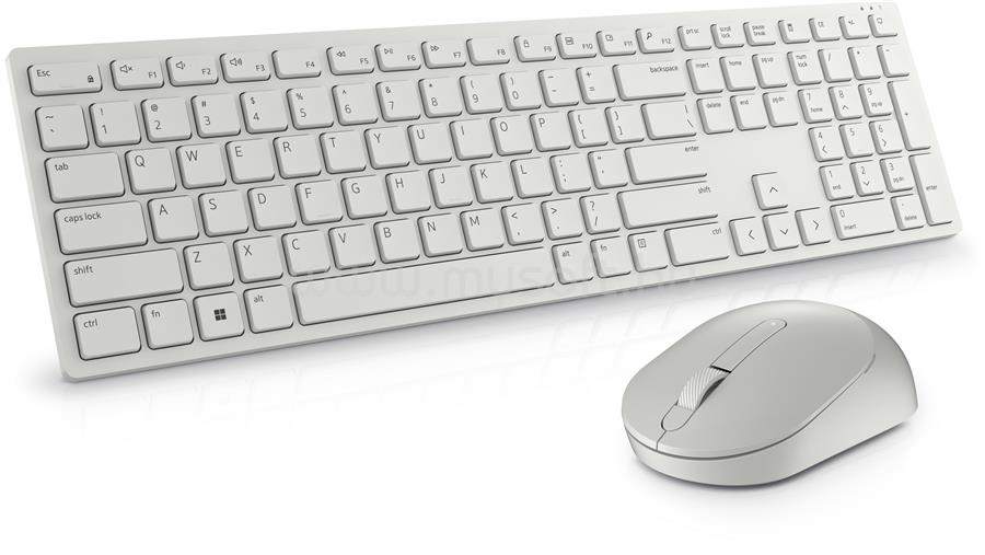 DELL Pro Wireless Keyboard and Mouse (White) - KM5221W vezeték nélküli billentyűzet + egér (magyar)