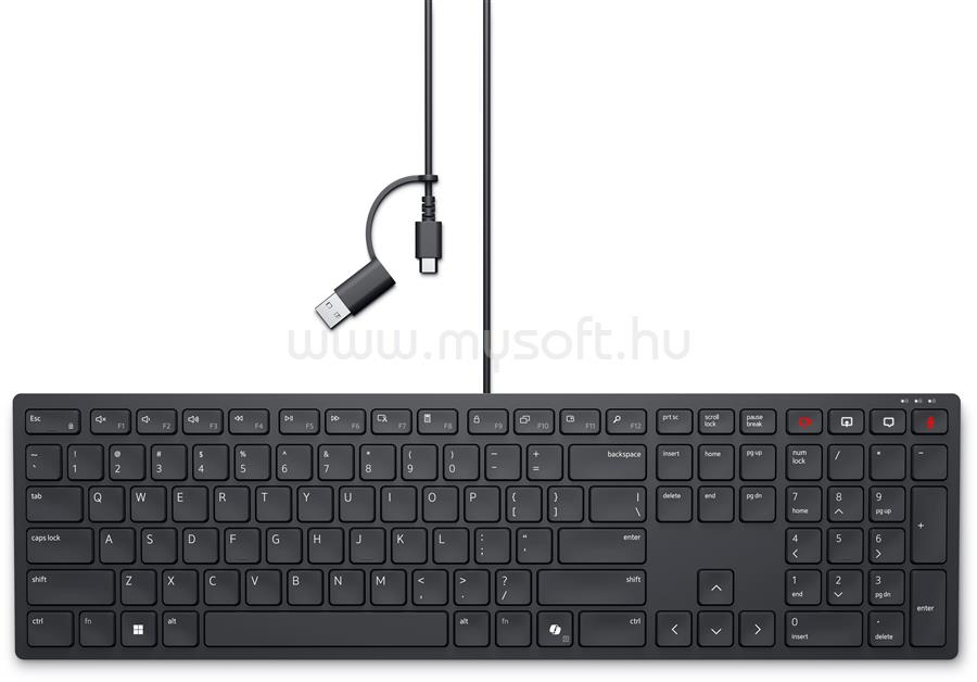 DELL Pro Wired Collaboration Keyboard - KB525C vezetékes billentyűzet (magyar)