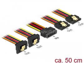 DELOCK 15 pin-es SATA kábel bemeneti zár funkcióval > 15 pin-es SATA tápcsatlakozó kimeneti 2 x DL60152 small