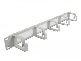DELOCK 19" kábelrendező fésűs panel, 5 hurokkal 1U (szürke) DL66544 small