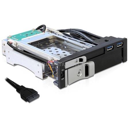 DELOCK 2.5";3.5" SATA mobil rack (fekete)