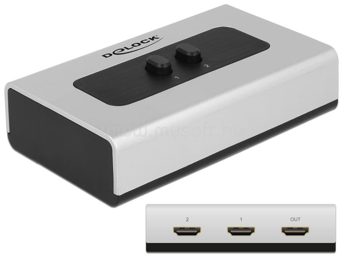 DELOCK 2 portos manuális, HDMI-kapcsoló