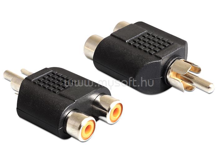 DELOCK 2 x RCA anya > 1 x RCA apa adapter