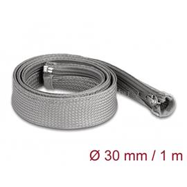 DELOCK 20825 1mx30mm hőálló zipzáras fonott kábelharisnya (szürke) DL20825 small