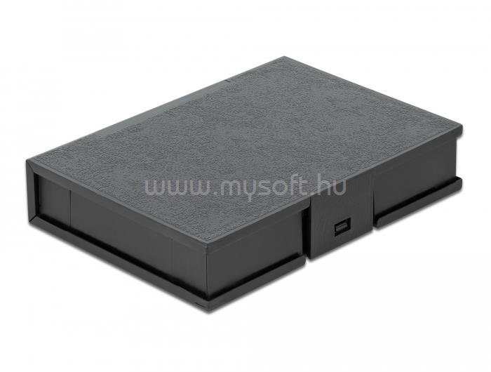 DELOCK 3.5  HDD fekete védő doboz