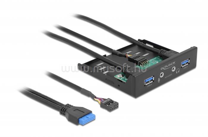 DELOCK 3.5  USB 3.2 Gen 1 első panel 2 x USB A-típusú + HD-Audio