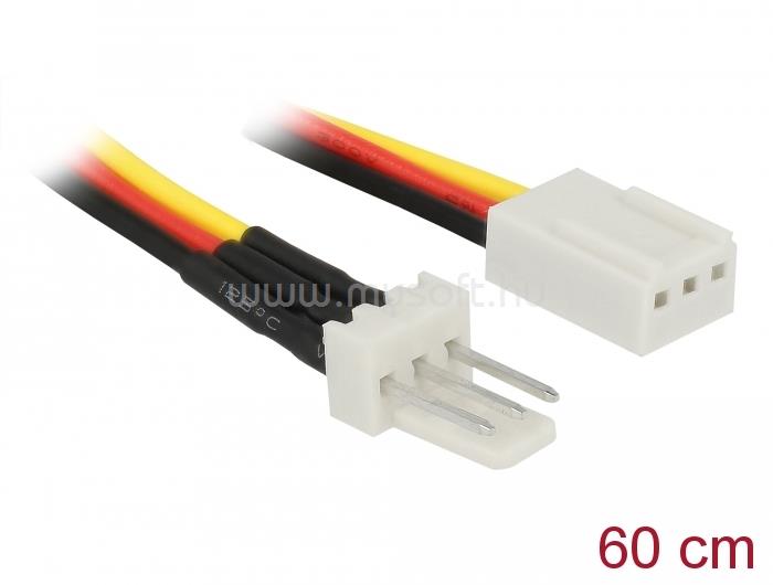 DELOCK 3-tűs apa   3-tűs anya hűtő tápkábel 60 cm hosszú