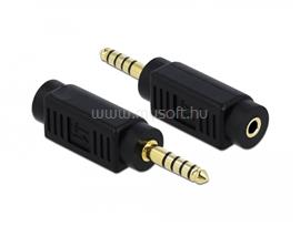 DELOCK 4,4 mm-es, 5 tűs sztereó jack apa   3,5 mm-es, 3 tűs sztereó jack anya átalakító DL65994 small