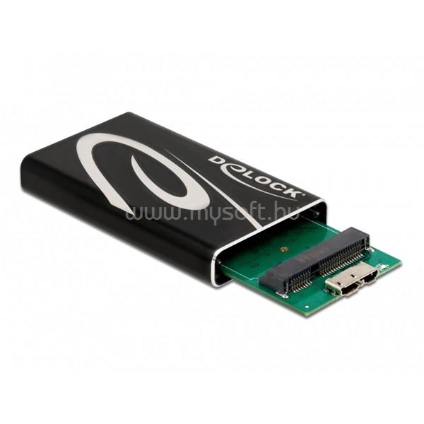 DELOCK 42006 SuperSpeed USB3.2 Micro-B - mSATA SSD külső ház