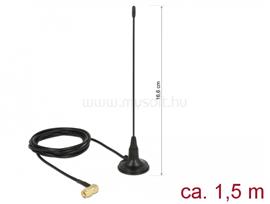 DELOCK 480 MHz Antenna SMA-dugó 2,5 dBi irányítatlan, rögzített, mágneses talppal és csatlakozók DL89615 small