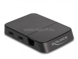 DELOCK 4K okostelefon dokkoló állomás beépített tartóval - HDMI / USB / Hub / SD / Micro-SD Android és Windows eszközökhöz DL88018 small