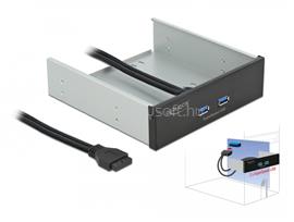 DELOCK 5.25  front panel 2 x SuperSpeed USB (USB 3.2 Gen 1) A-típusú porttal DL61005 small