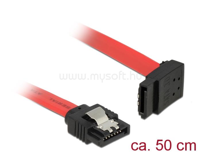 DELOCK 6 Gb/s sebességet biztosító SATA-kábel egyenes csatlakozódugóval > felfelé néző SATA-csatlakozó