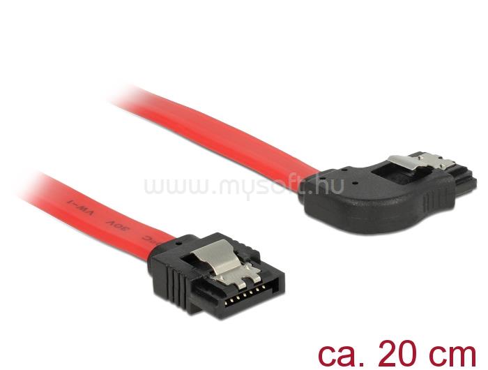 DELOCK 6 Gb/s sebességet biztosító SATA-kábel egyenes csatlakozódugóval > jobbra néző SATA-csatlakozó