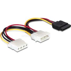 DELOCK 60103 15 tűs SATA HDD - 2x 4 tűs Molex apa/anya 16,5cm tápkábel DL60103 small