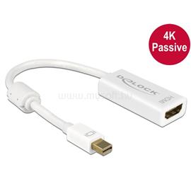 DELOCK 62614  mini Displayport 1.2 dugó > HDMI hüvely 4K passzív fehér adapter DL62614 small